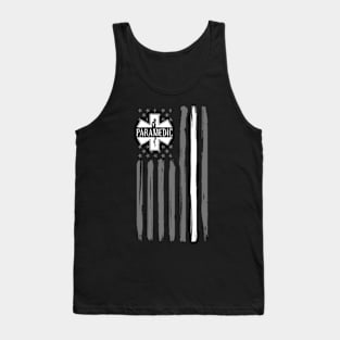 Paramedic American Flag Thin White Line Tank Top